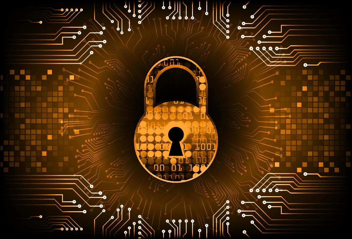 Modern Cybersecurity Technology Background with padlock vector
