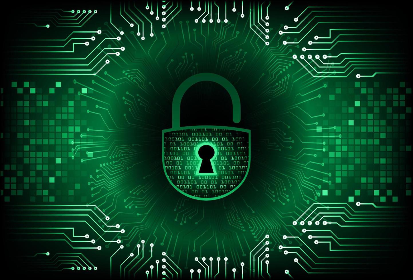 Modern Cybersecurity Technology Background with padlock vector