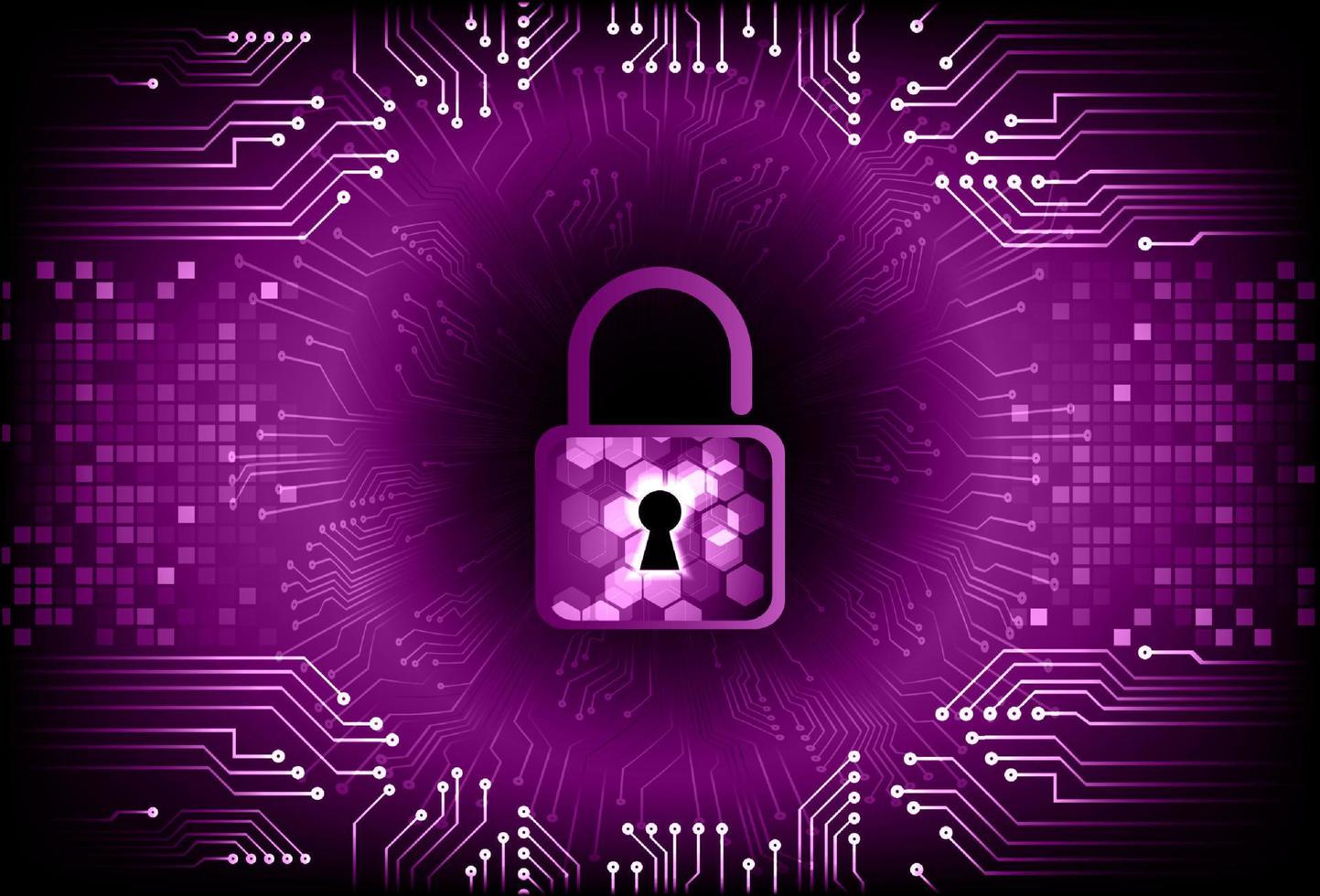 Modern Cybersecurity Technology Background with padlock vector