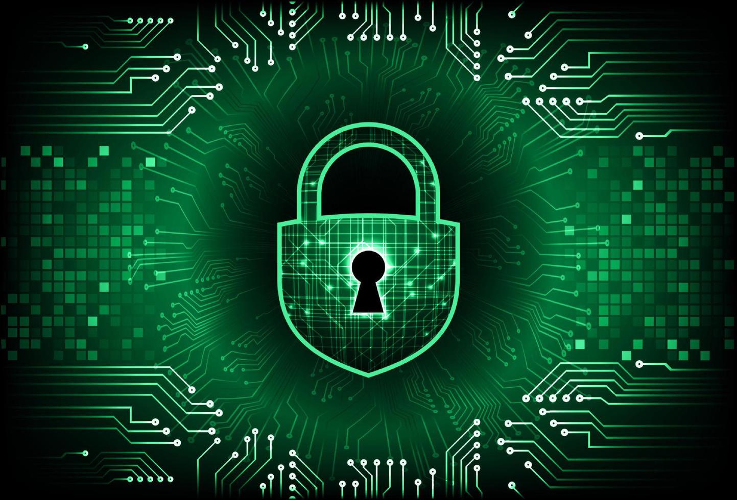 Modern Cybersecurity Technology Background with padlock vector