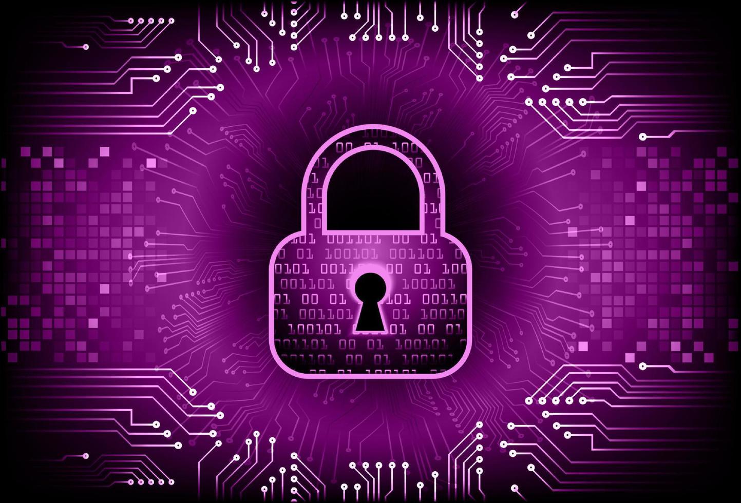 Modern Cybersecurity Technology Background with padlock vector