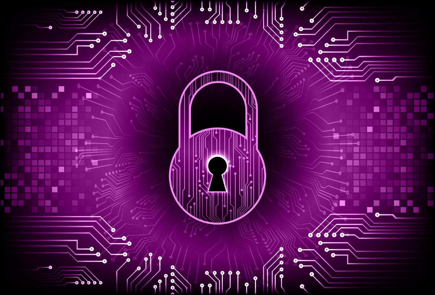 Modern Cybersecurity Technology Background with padlock vector