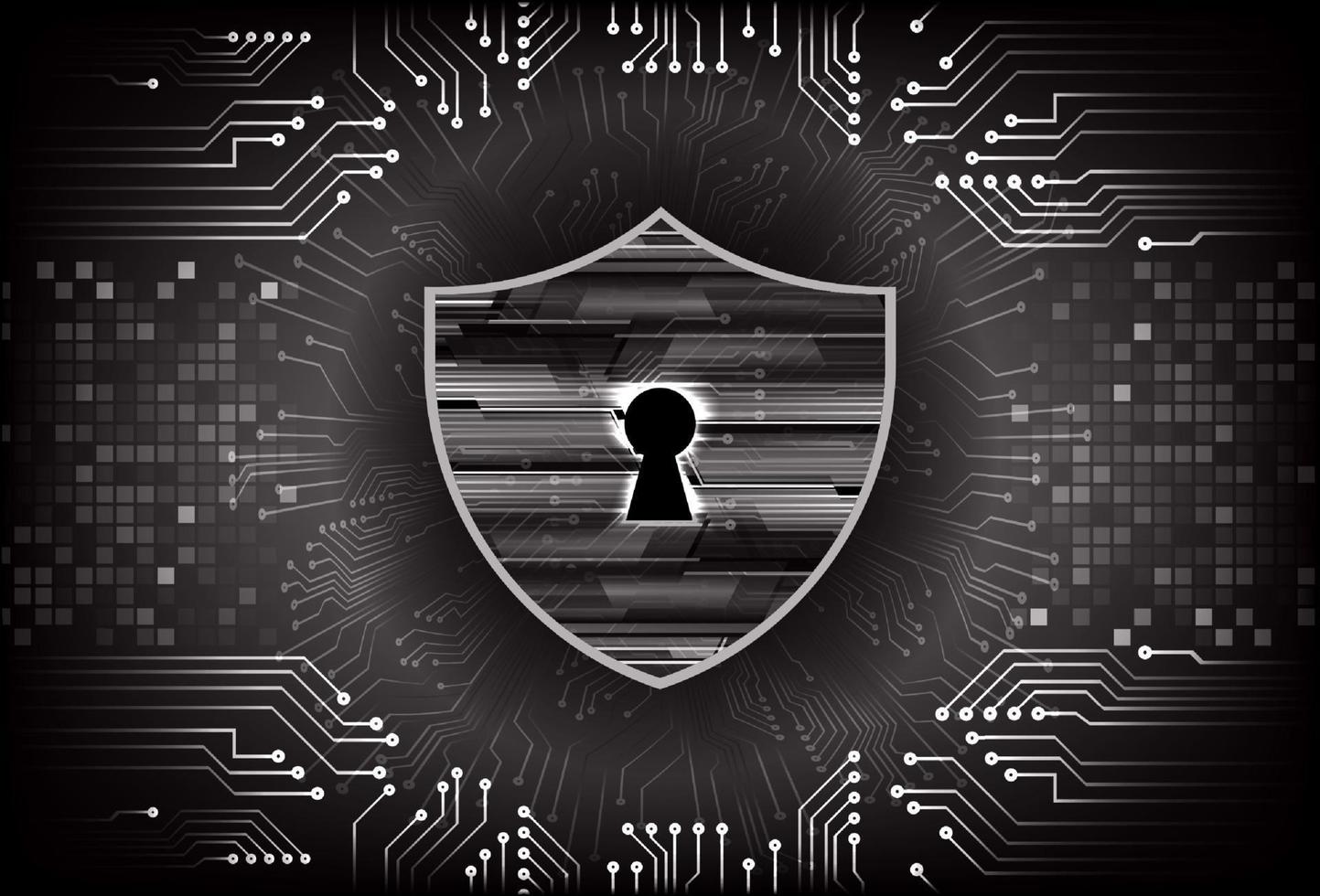 Modern Cybersecurity Technology Background with padlock vector