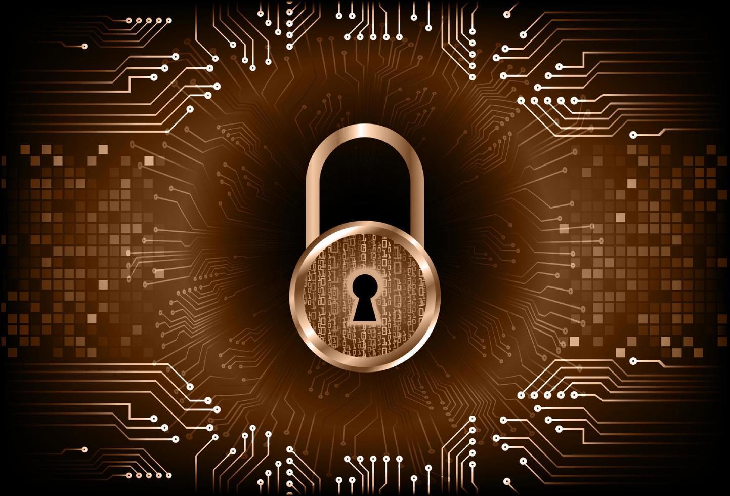 Modern Cybersecurity Technology Background with padlock vector