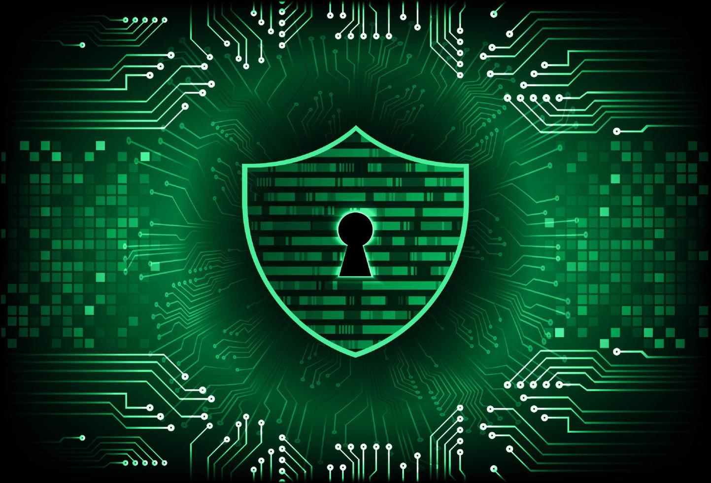 Modern Cybersecurity Technology Background with padlock vector