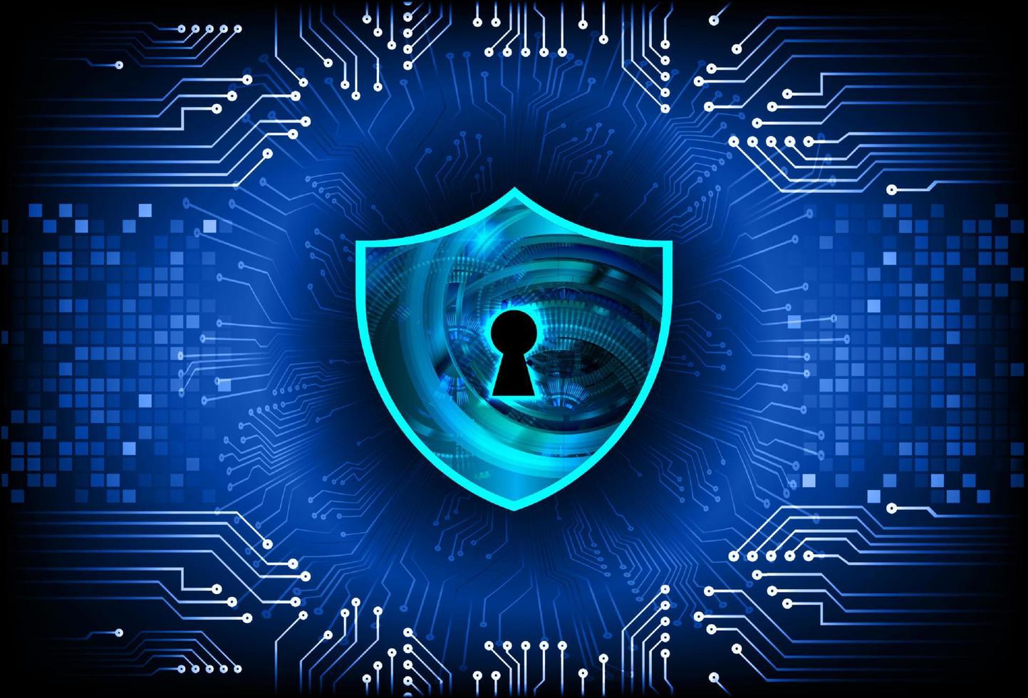 Modern  Cybersecurity Eye on Technology Background vector