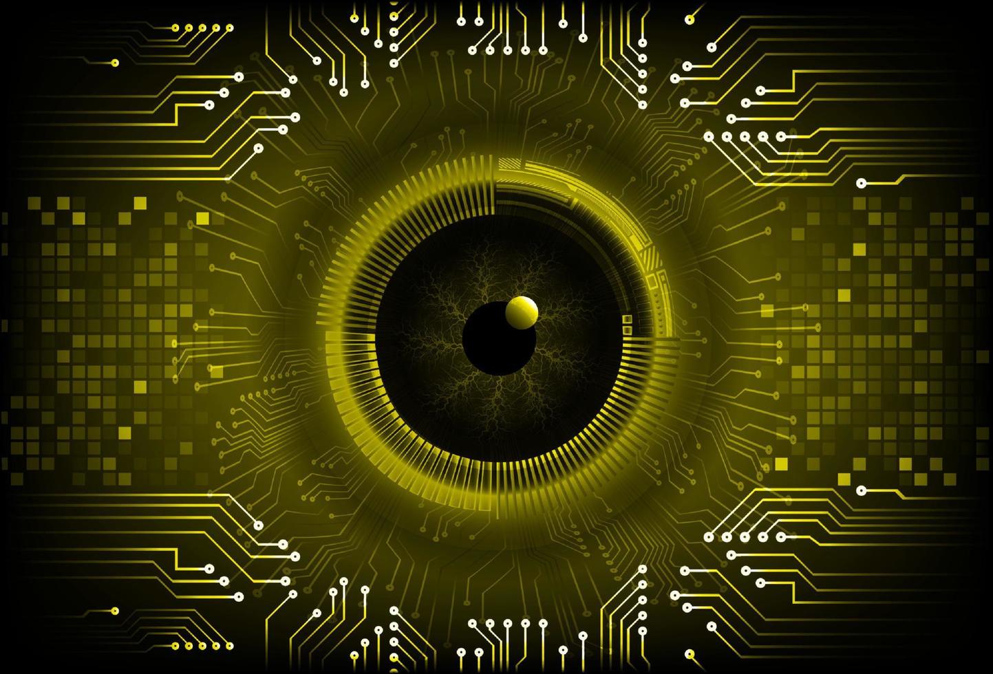 Modern  Cybersecurity Eye on Technology Background vector