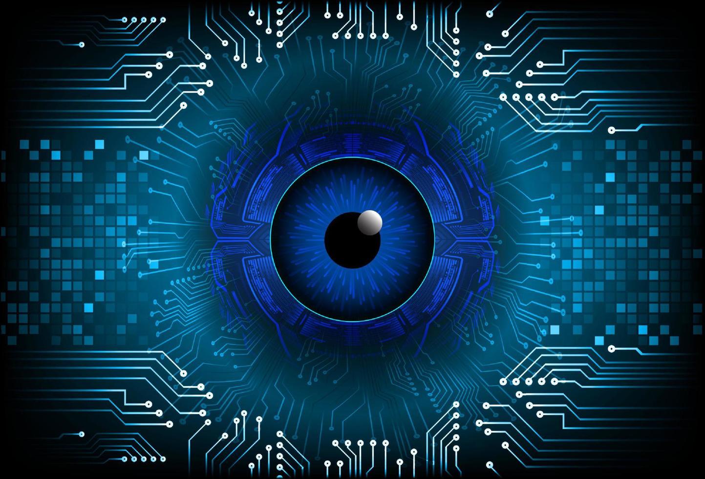 Modern  Cybersecurity Eye on Technology Background vector