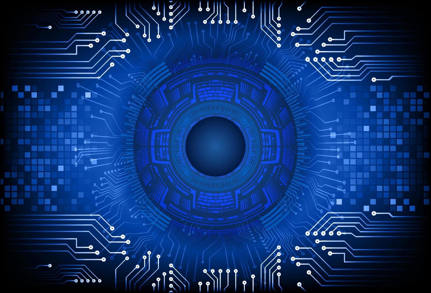 Modern  Cybersecurity Eye on Technology Background vector