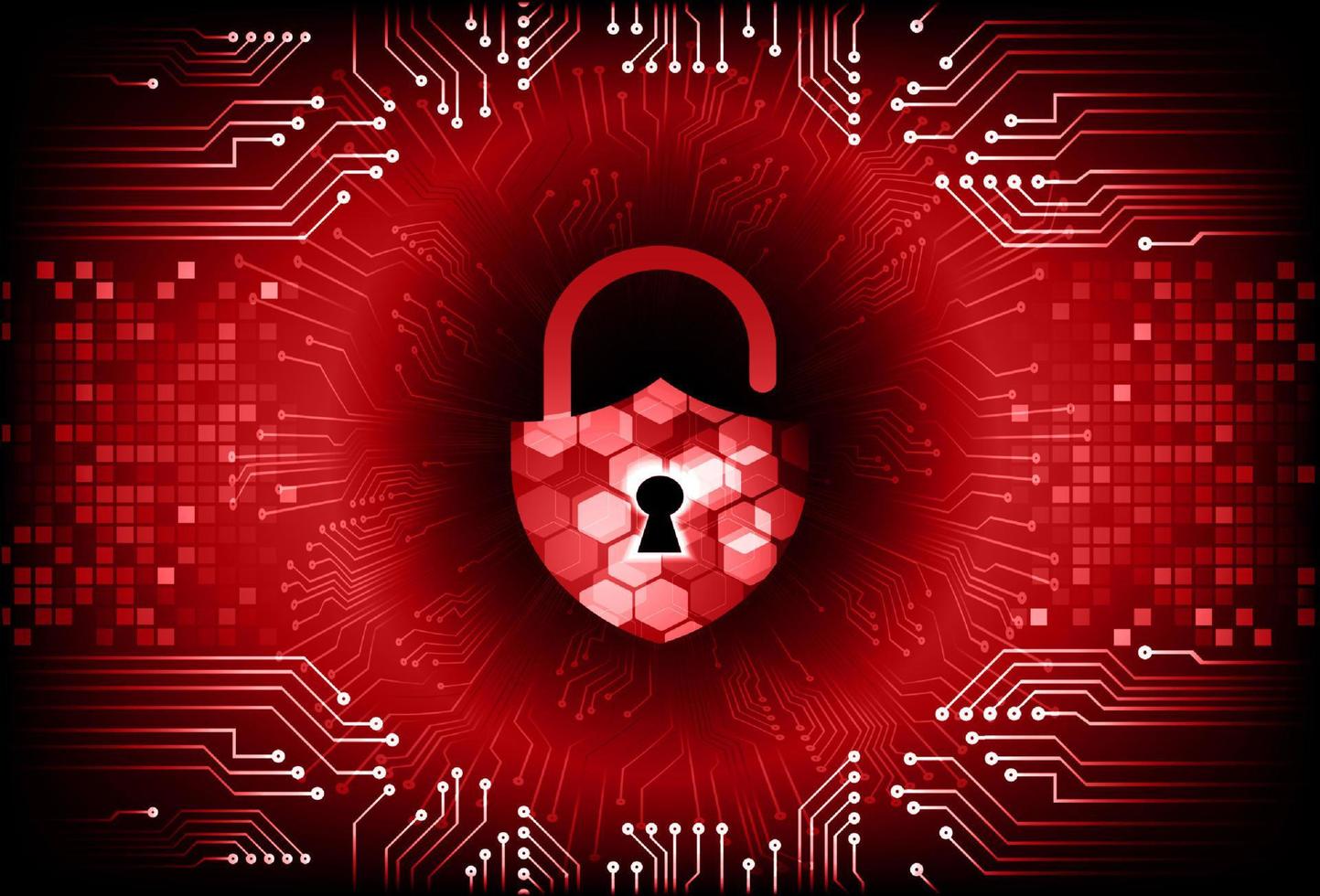 Modern Cybersecurity Technology Background with padlock vector