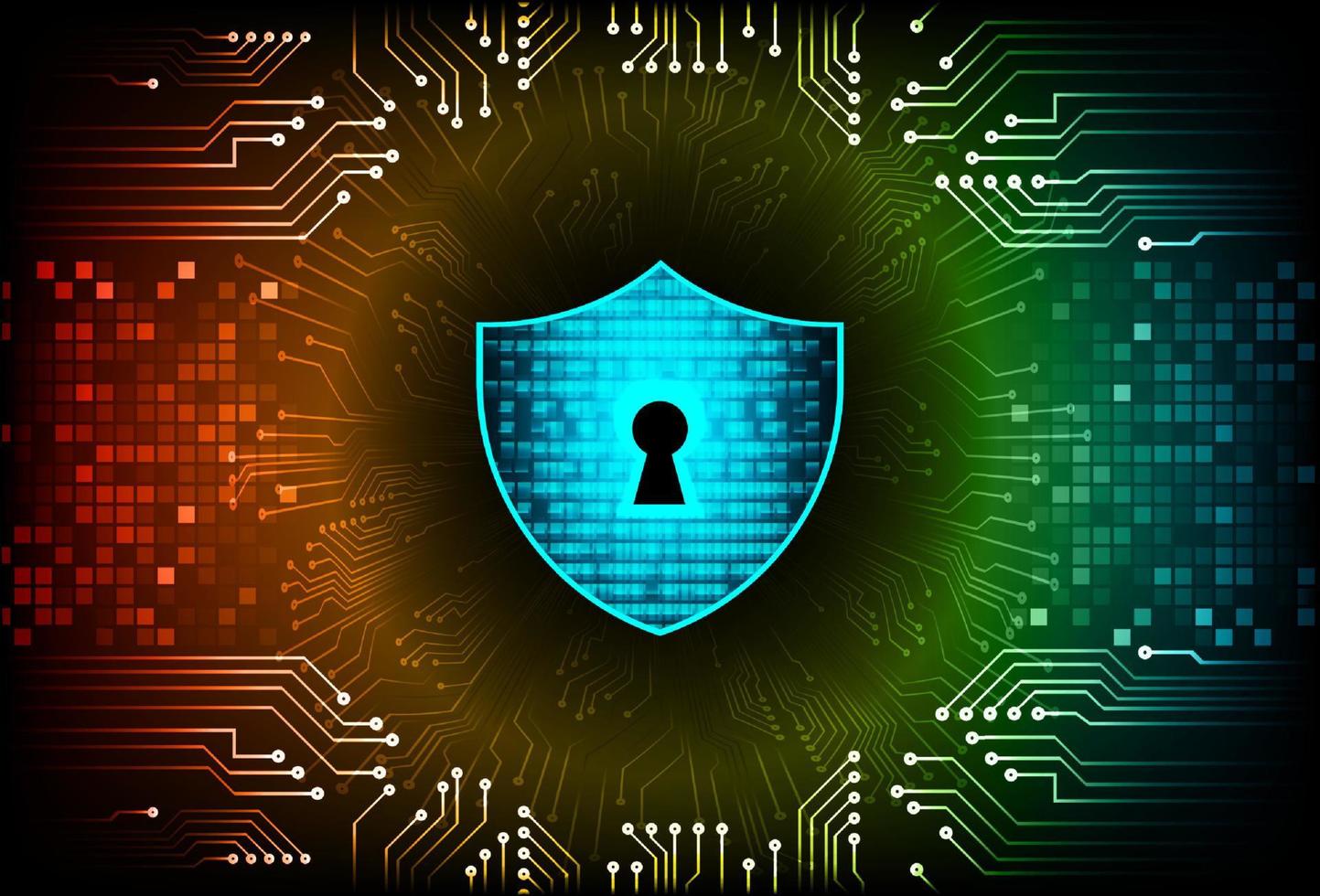 Modern Cybersecurity Technology Background with padlock vector