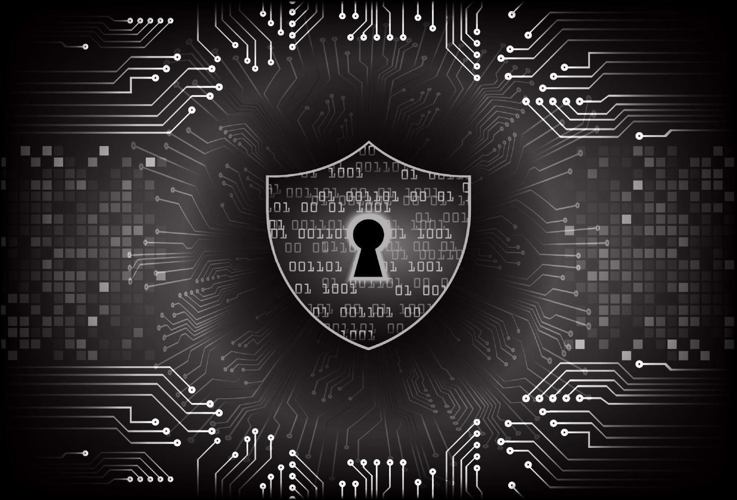 Modern Cybersecurity Technology Background with padlock vector