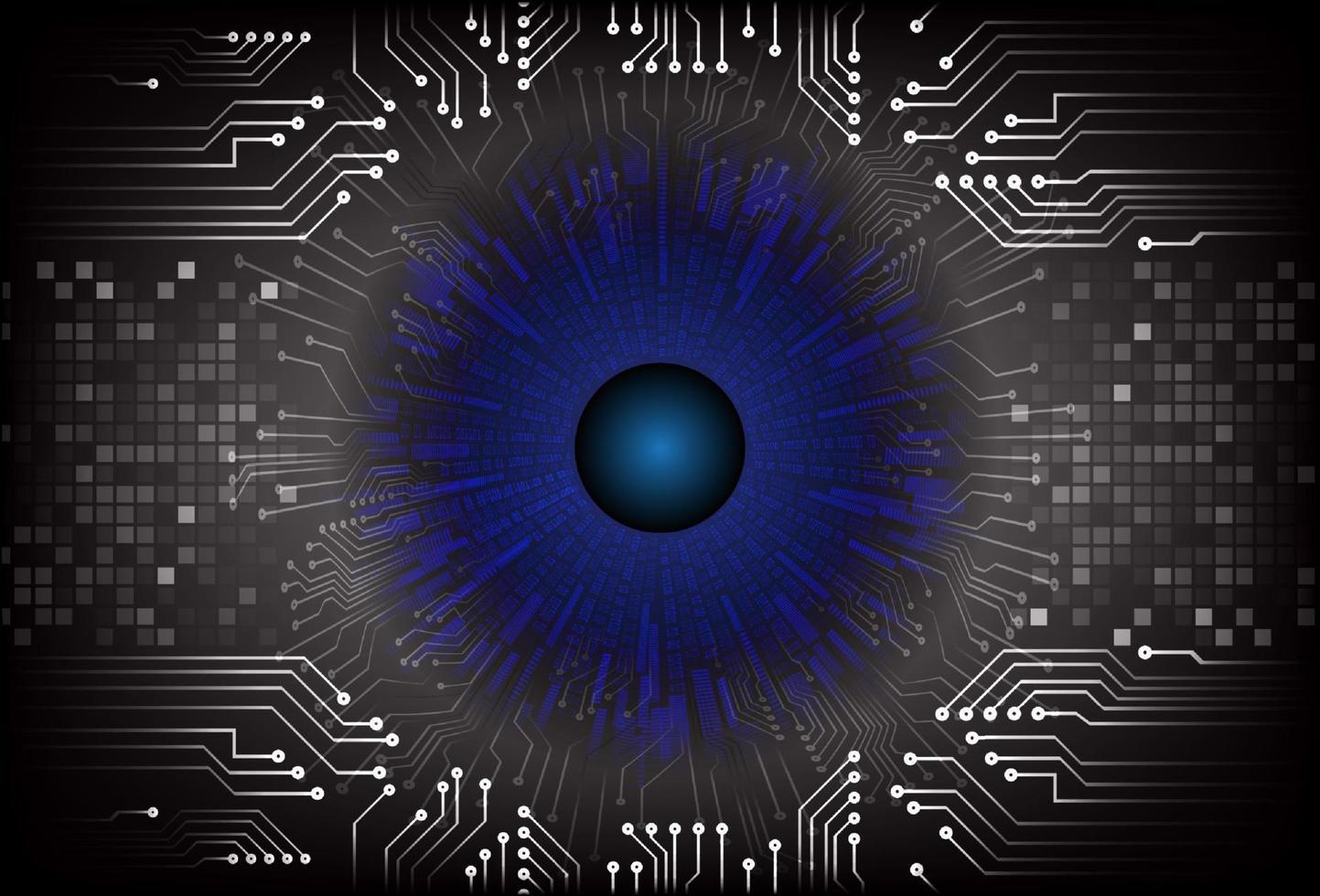Modern  Cybersecurity Eye on Technology Background vector