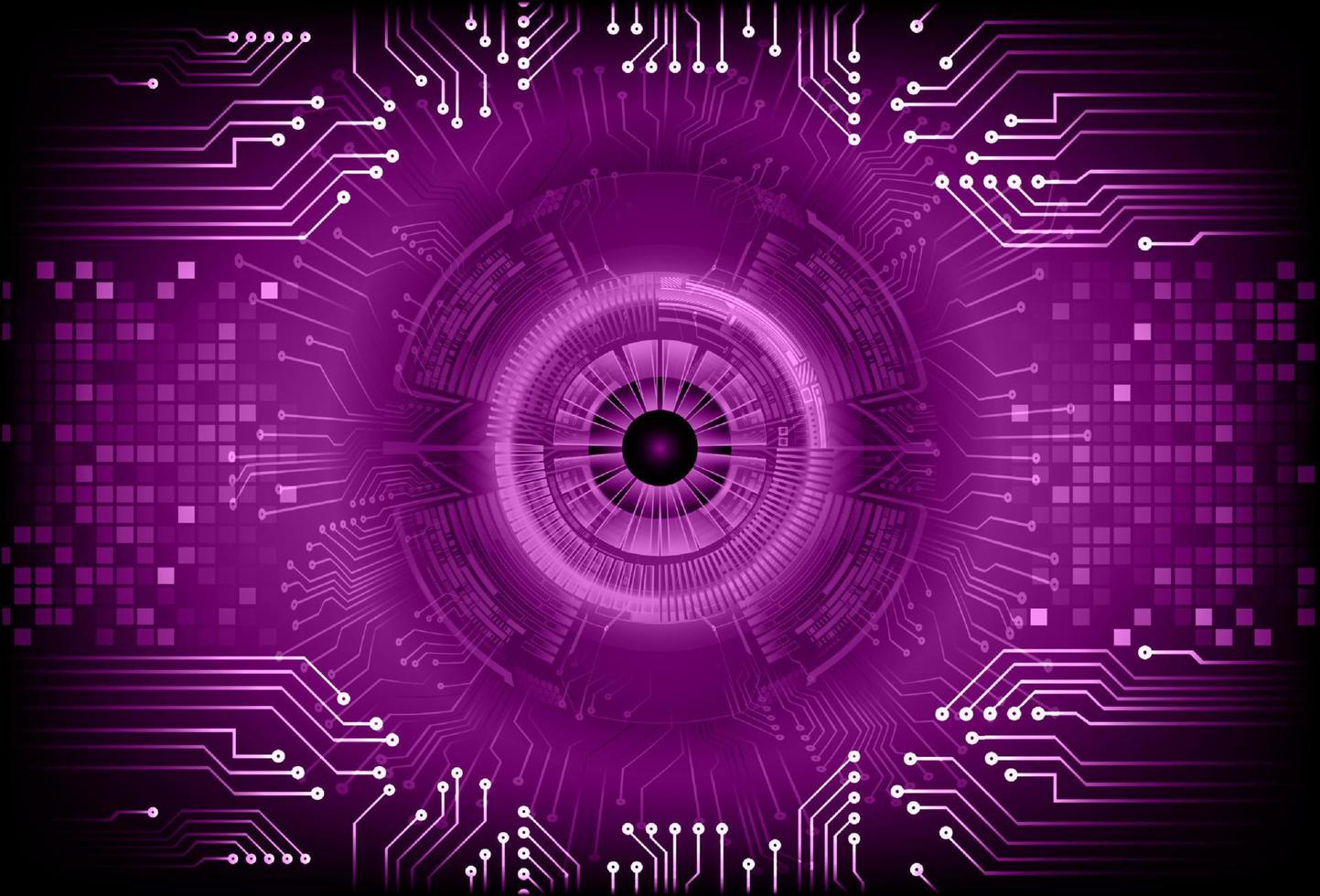 Modern  Cybersecurity Eye on Technology Background vector
