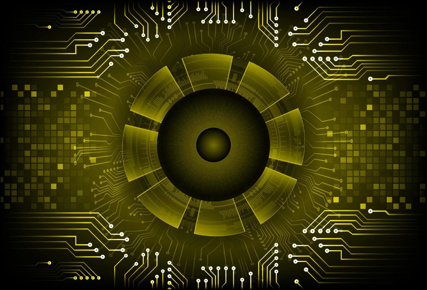 Modern  Cybersecurity Eye on Technology Background vector