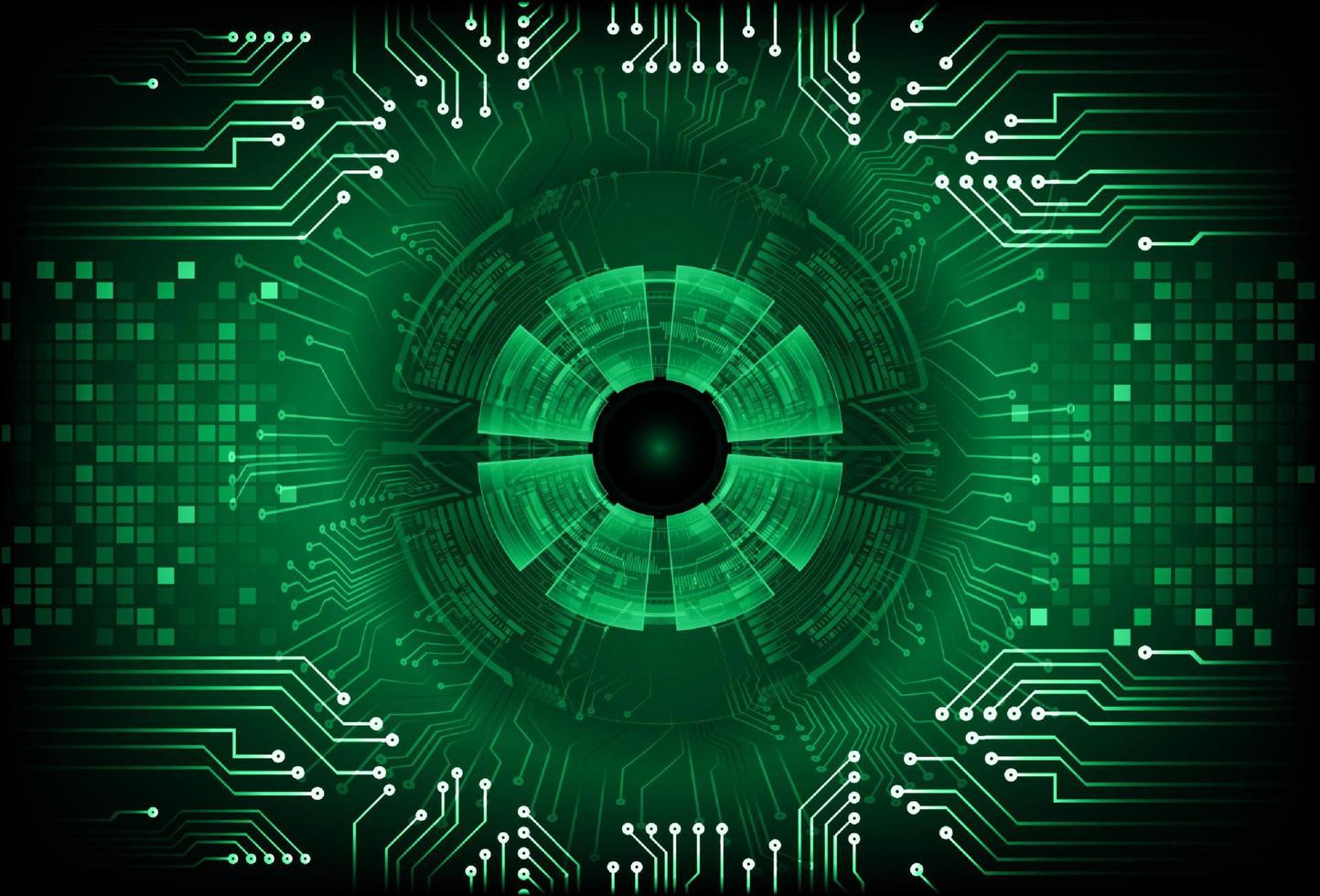 Modern  Cybersecurity Eye on Technology Background vector