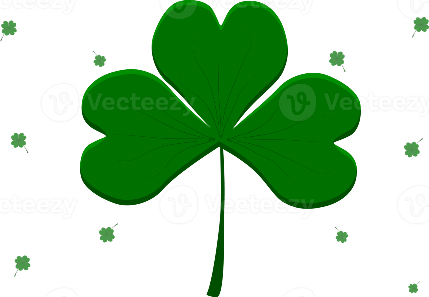holiday St Patrick day with green shamrock clover png
