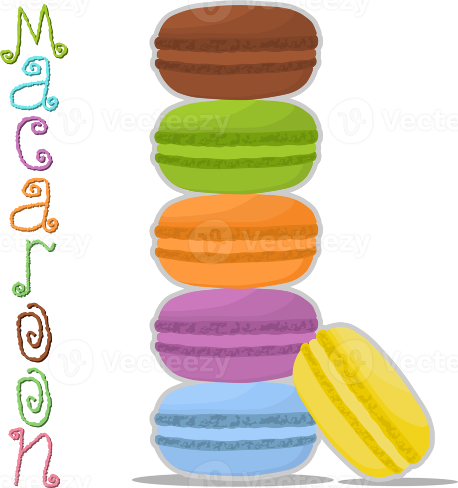 varios dulce sabroso macaron png