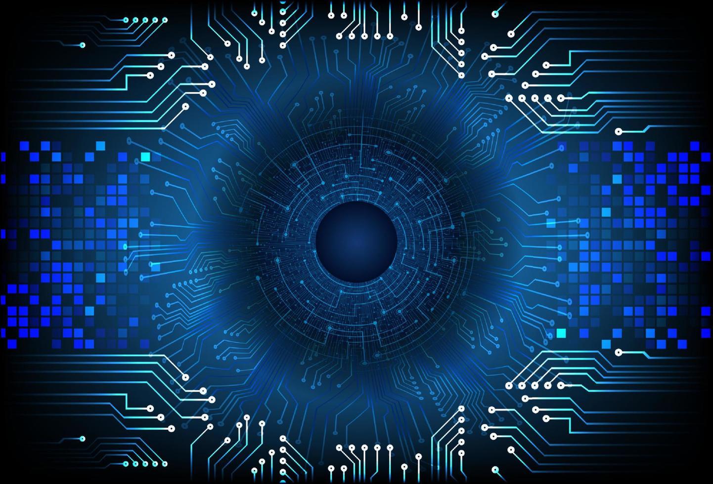 Modern  Cybersecurity Eye on Technology Background vector
