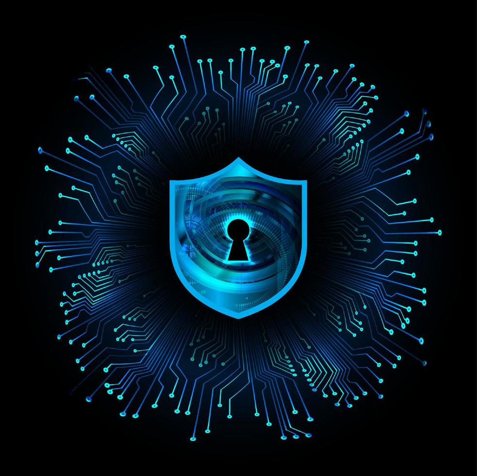 Modern Cybersecurity Technology Background with padlock vector