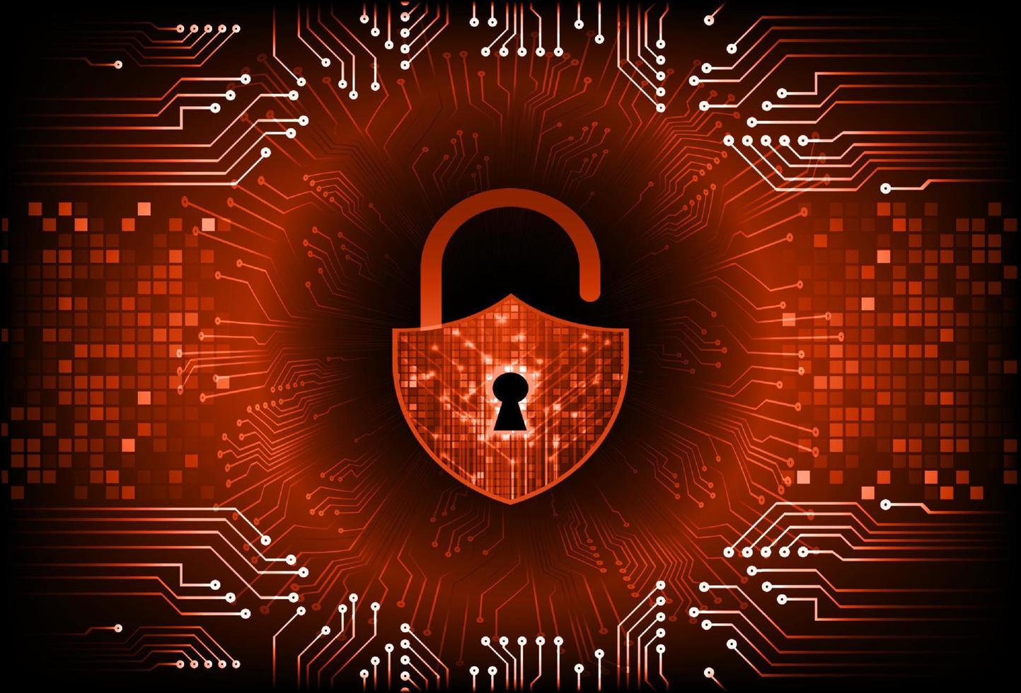 Modern Cybersecurity Technology Background with padlock vector