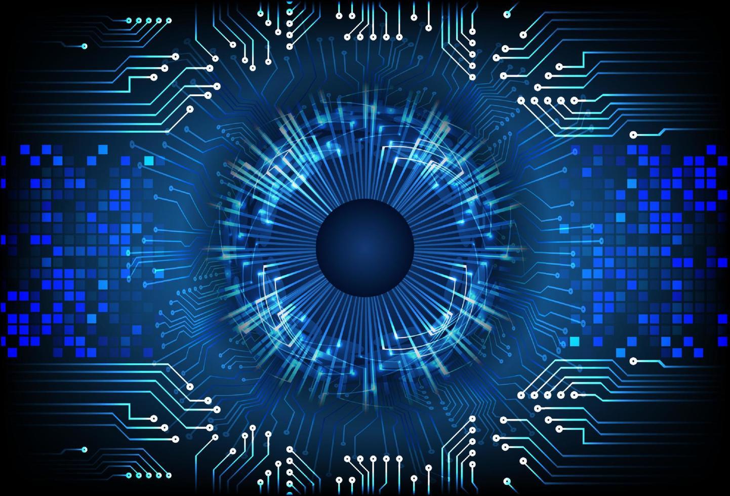 Modern  Cybersecurity Eye on Technology Background vector