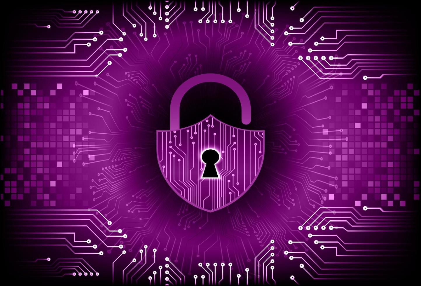 Modern Cybersecurity Technology Background with padlock vector