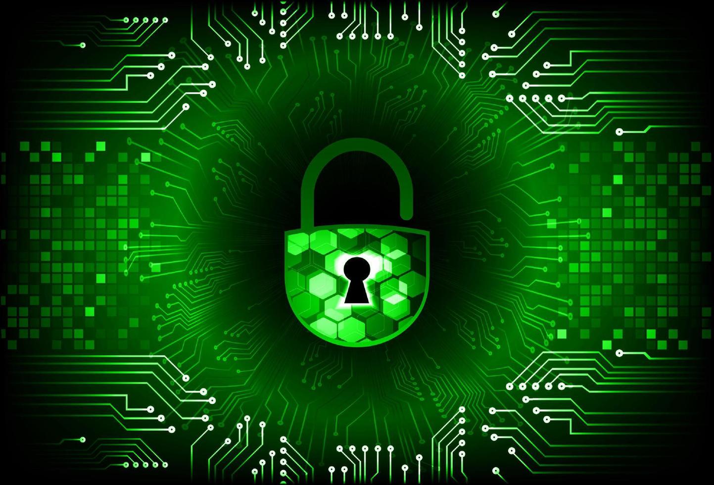 Modern Cybersecurity Technology Background with padlock vector