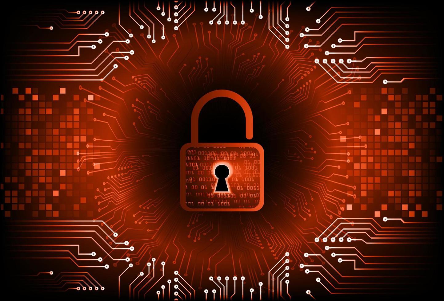 Modern Cybersecurity Technology Background with padlock vector