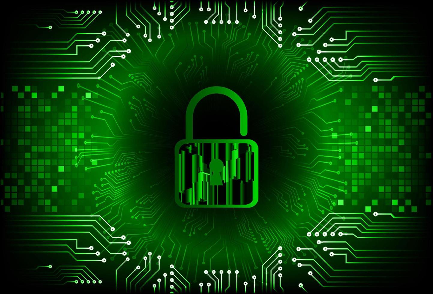 Modern Cybersecurity Technology Background with padlock vector