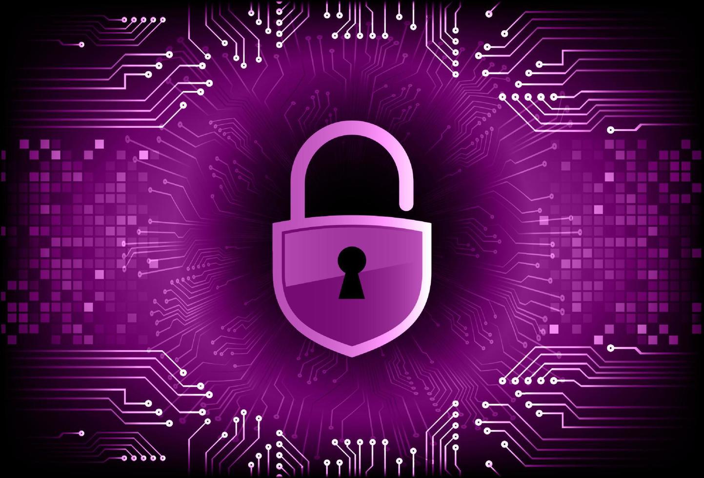 Modern Cybersecurity Technology Background with padlock vector
