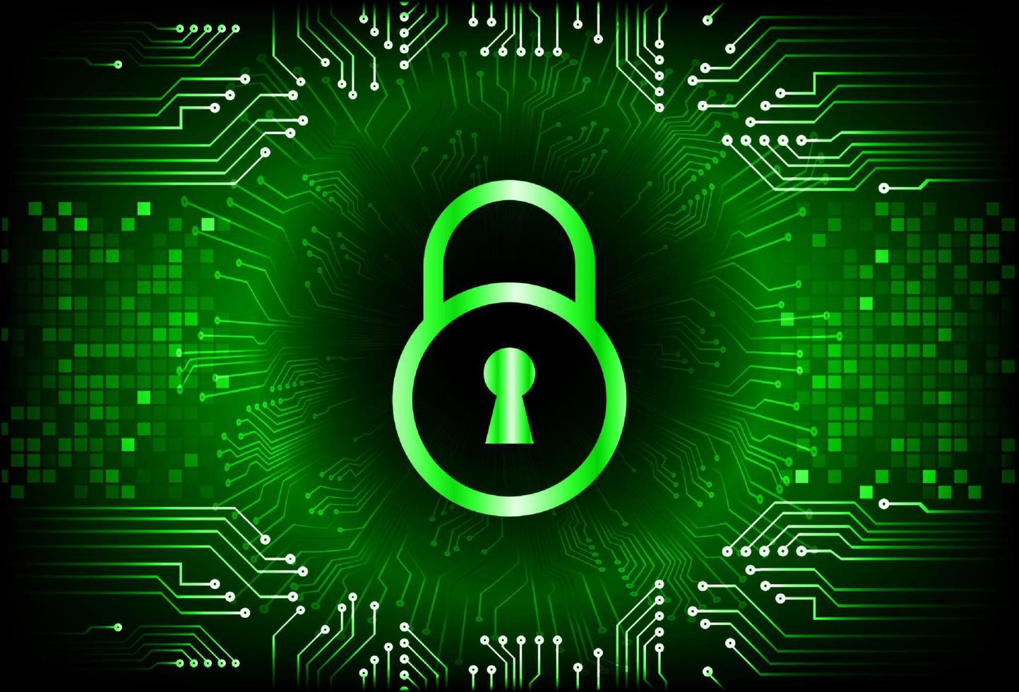 Modern Cybersecurity Technology Background with padlock vector