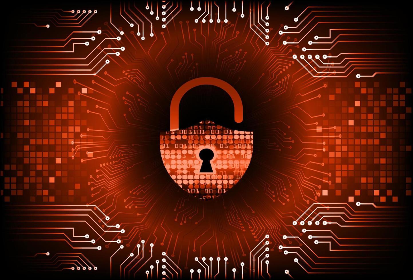 Modern Cybersecurity Technology Background with padlock vector