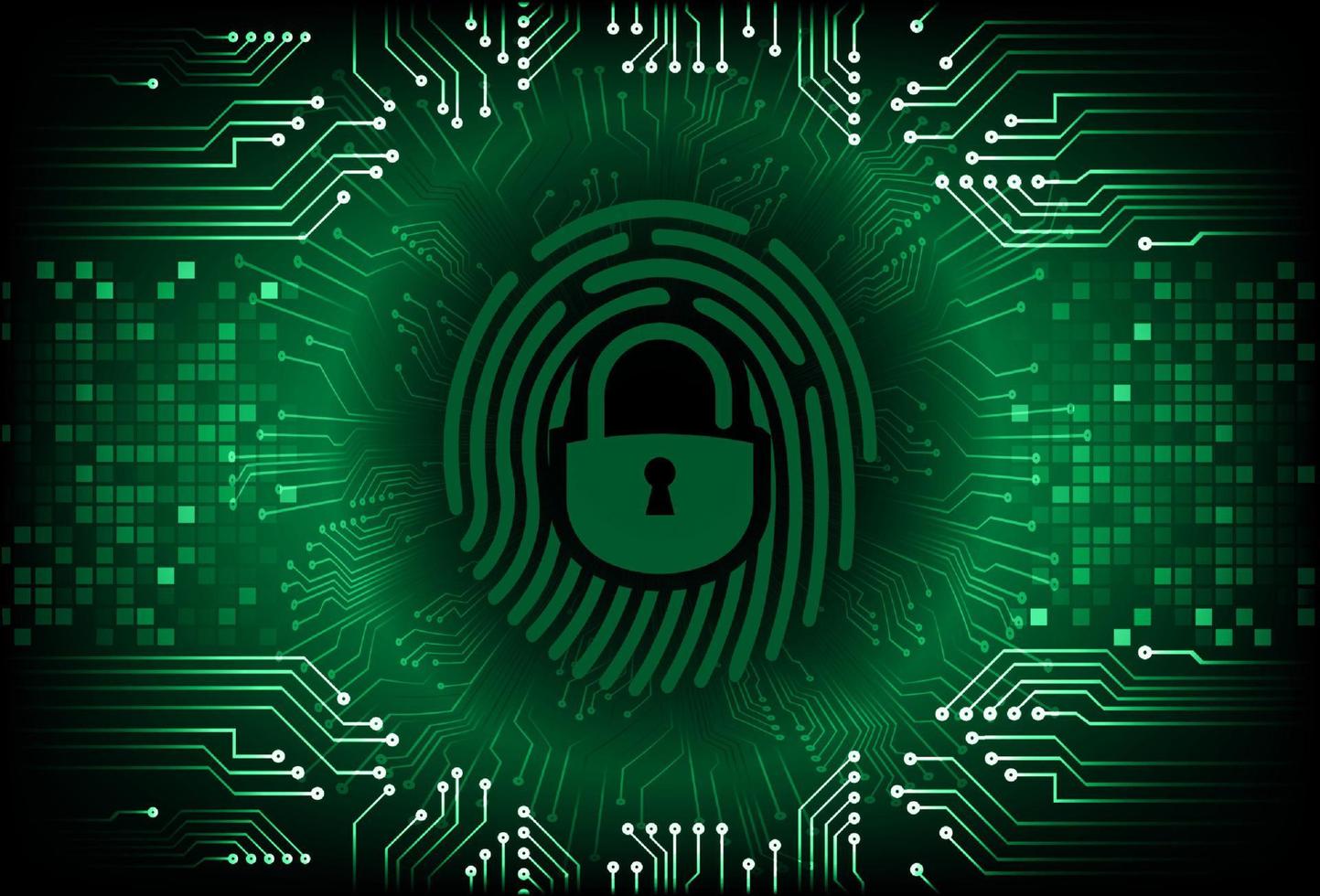Modern Cybersecurity Technology Background with padlock vector