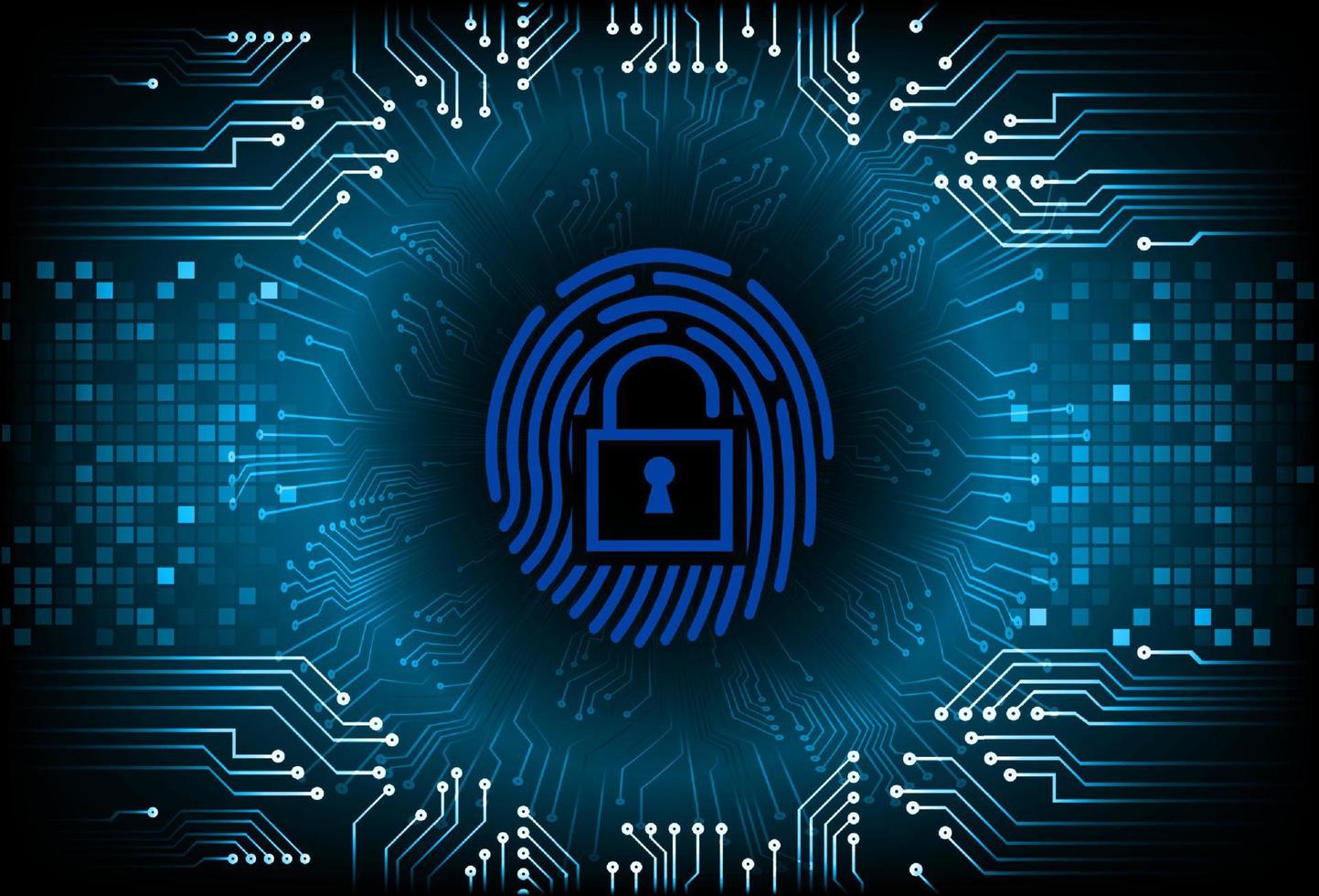Modern Cybersecurity Technology Background with padlock vector