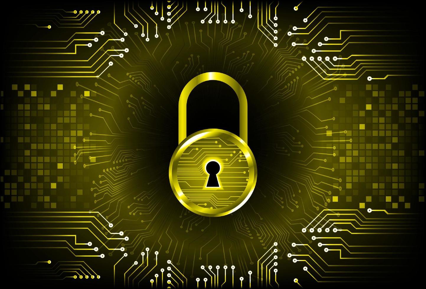 Modern Cybersecurity Technology Background with padlock vector