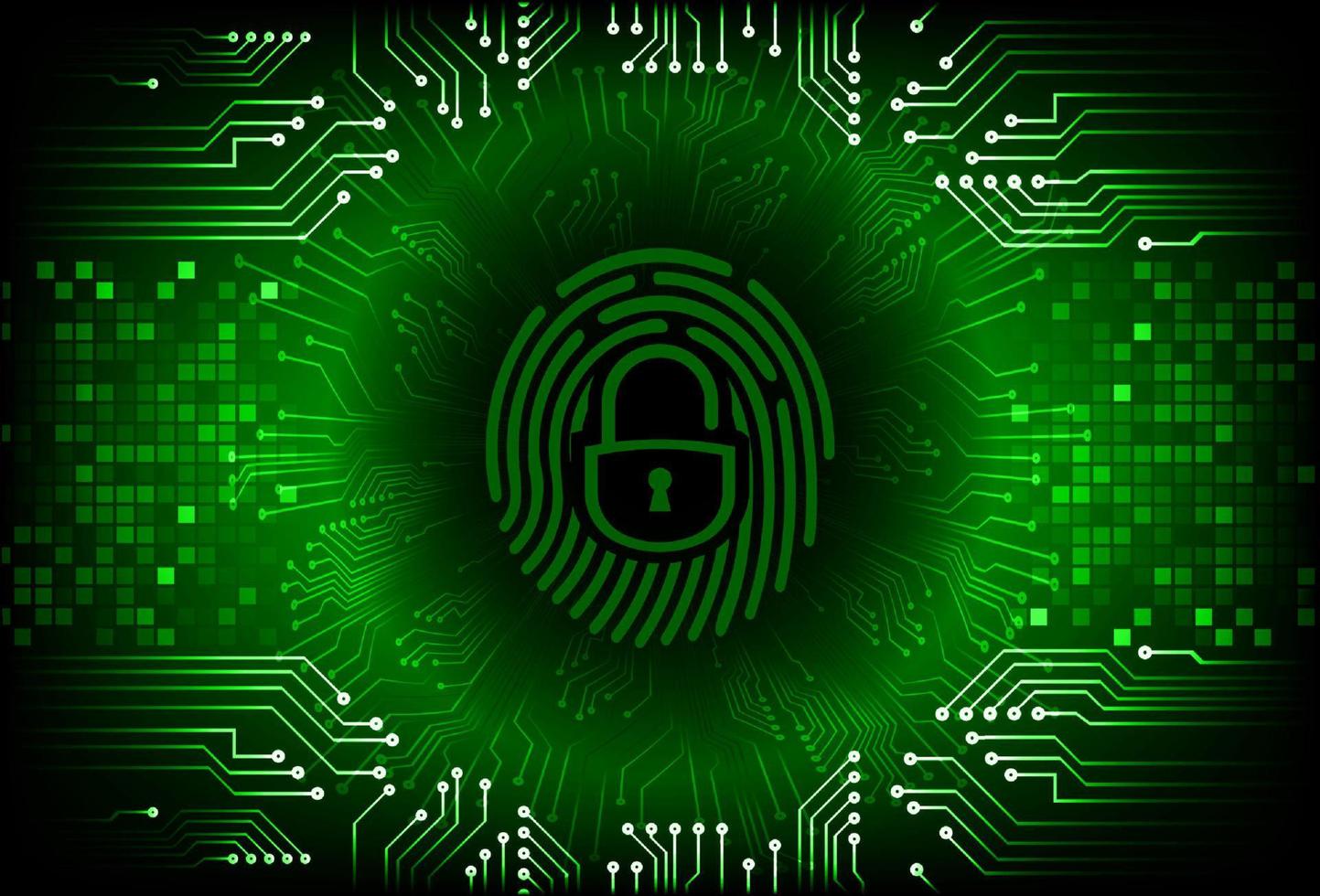 Modern Cybersecurity Technology Background with padlock vector