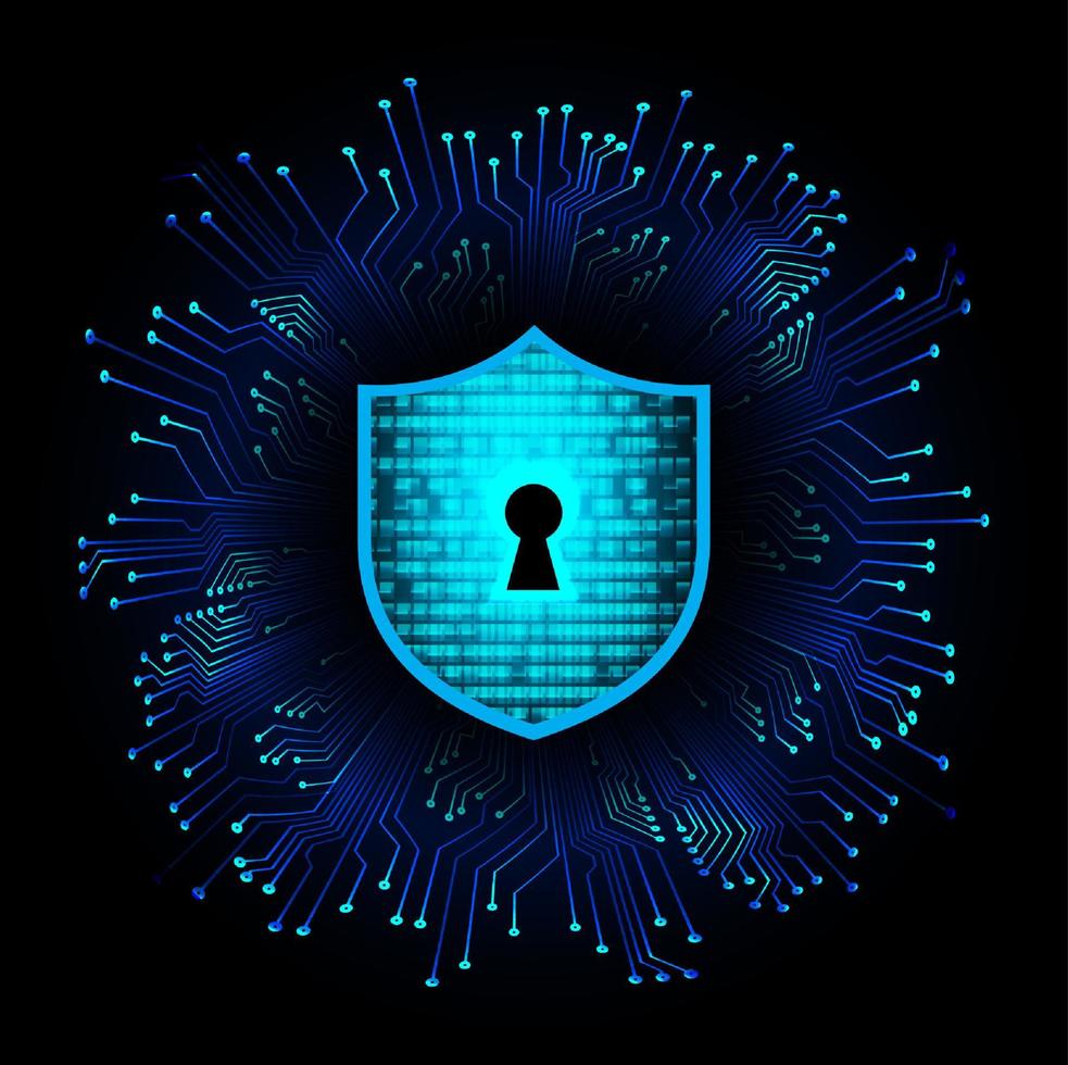 Modern Cybersecurity Technology Background with padlock vector