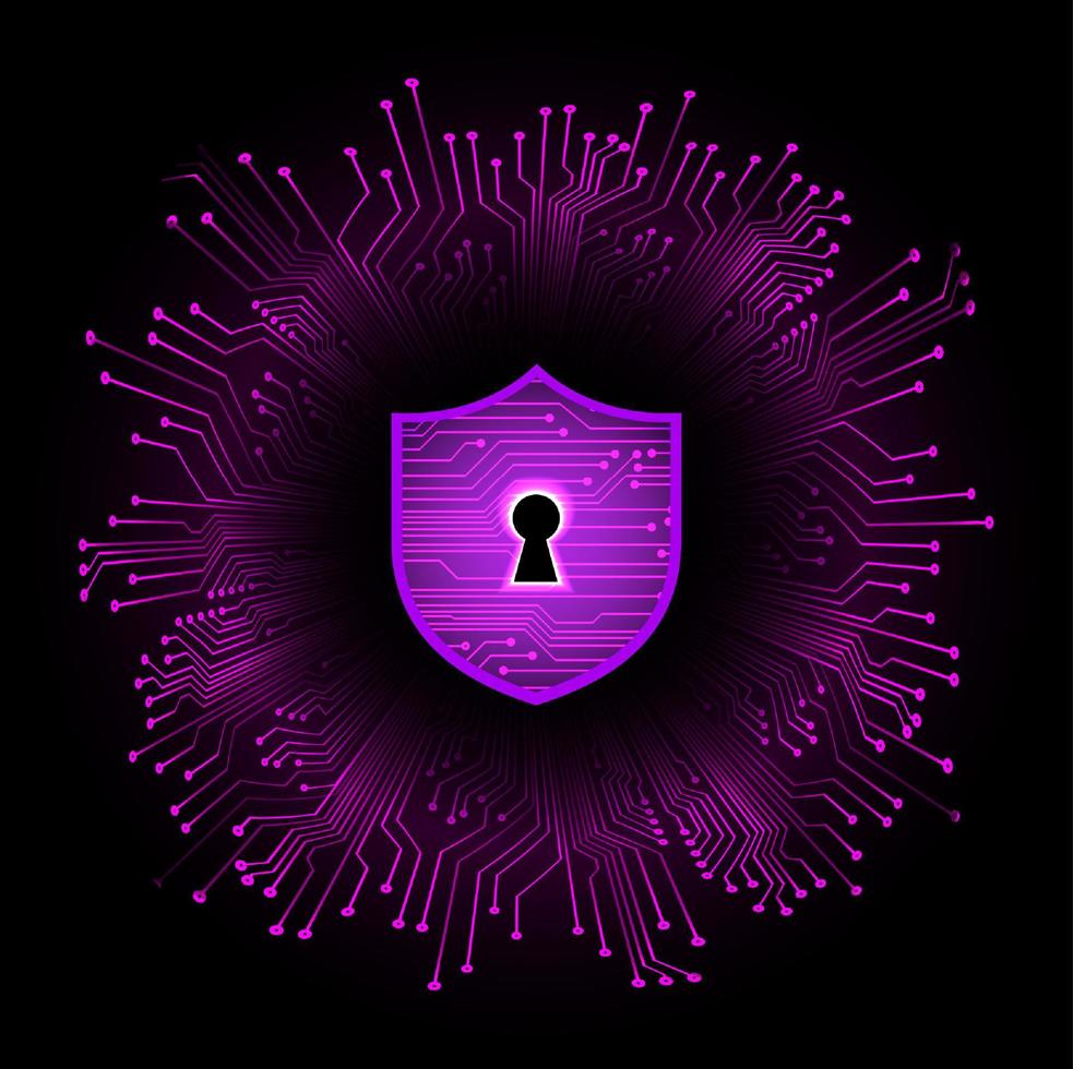 Modern Cybersecurity Technology Background with padlock vector