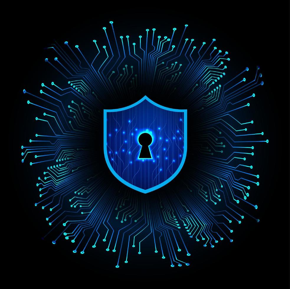 Modern Cybersecurity Technology Background with padlock vector