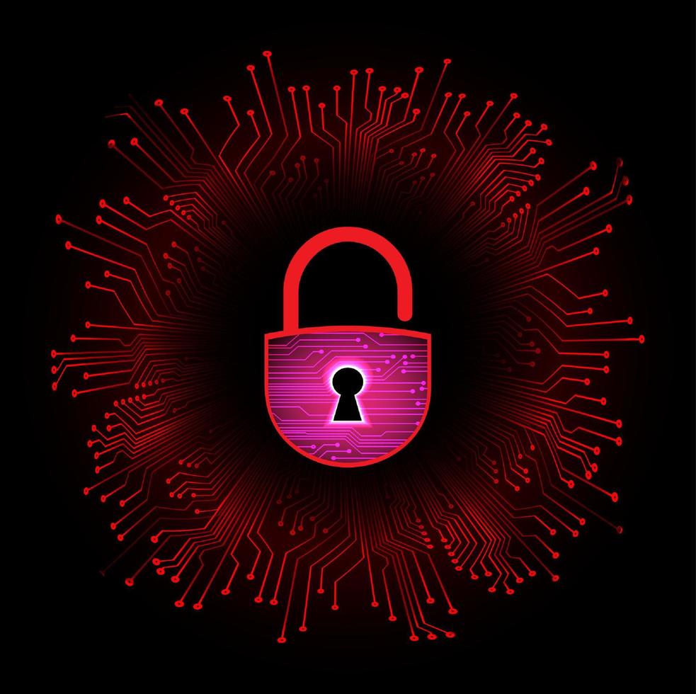 Modern Cybersecurity Technology Background with padlock vector