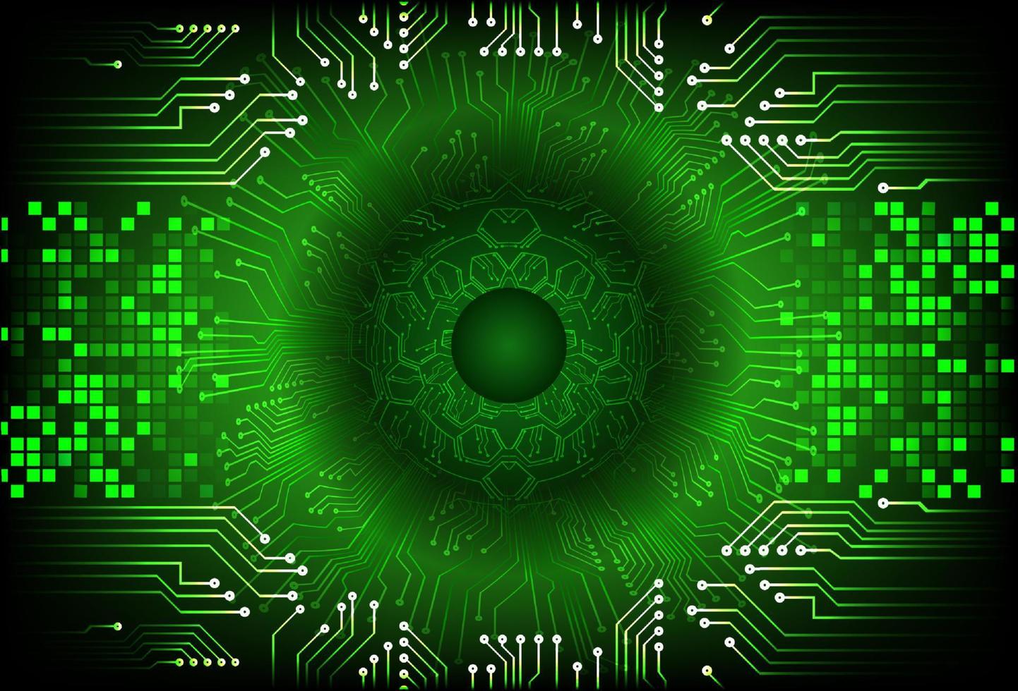 Modern  Cybersecurity Eye on Technology Background vector