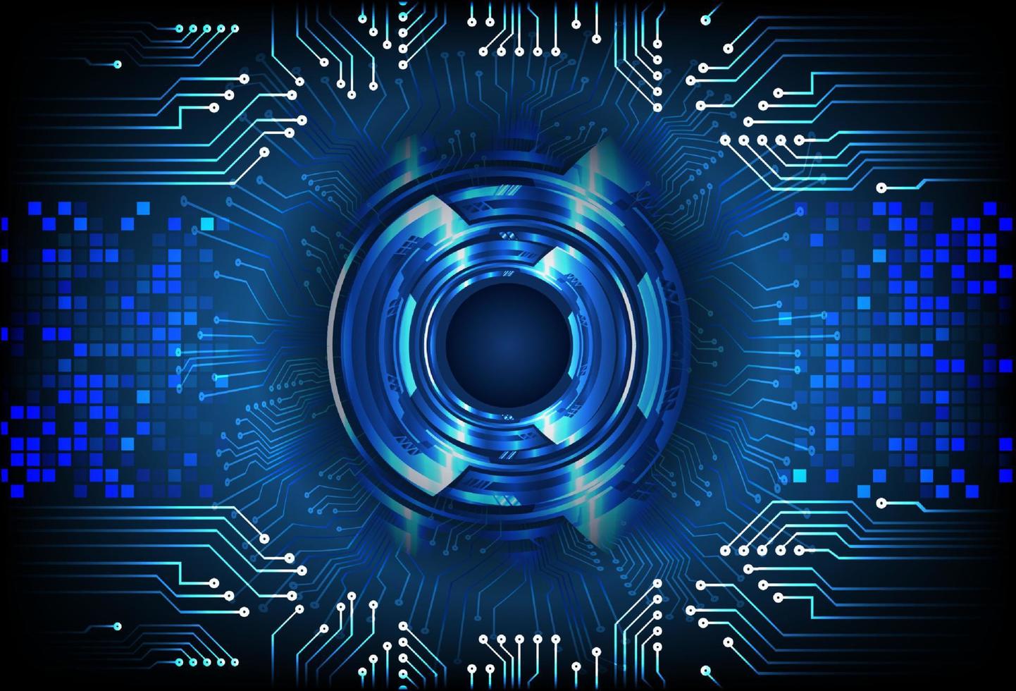 Modern  Cybersecurity Eye on Technology Background vector