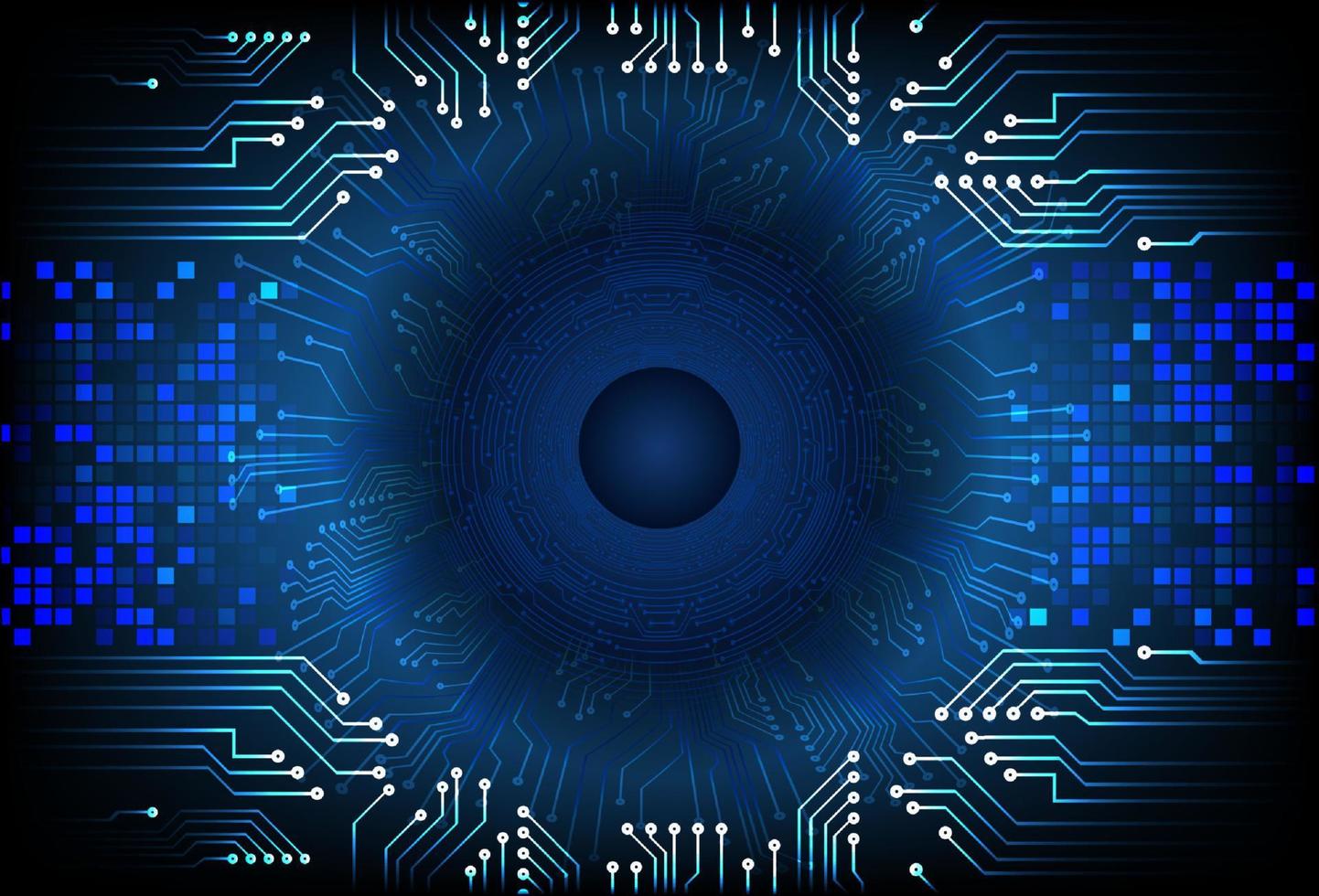 Modern  Cybersecurity Eye on Technology Background vector