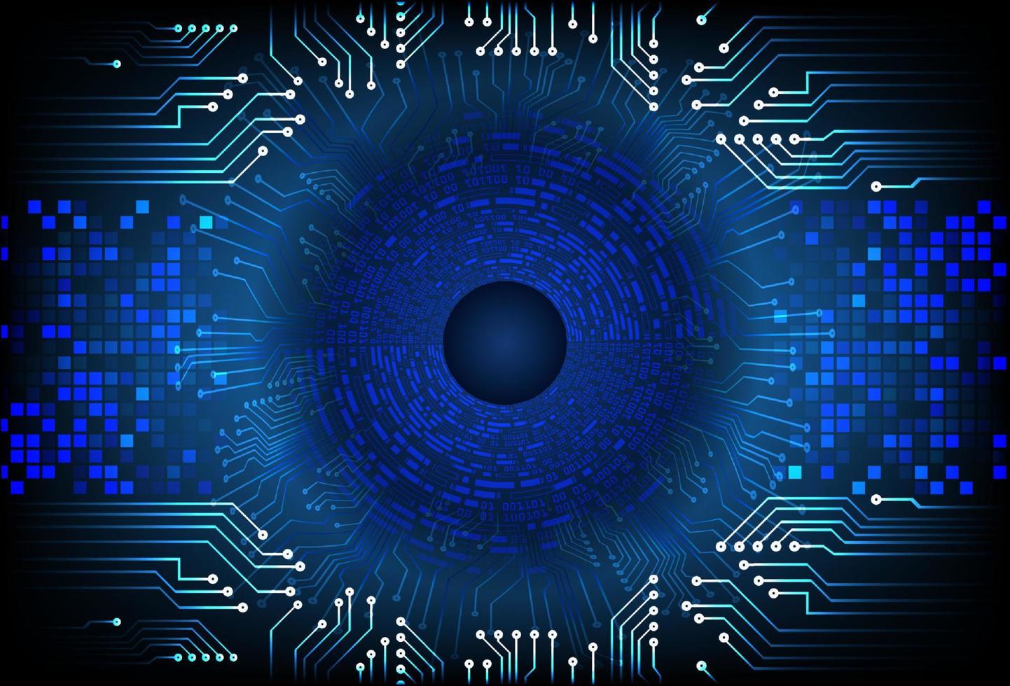 Modern  Cybersecurity Eye on Technology Background vector