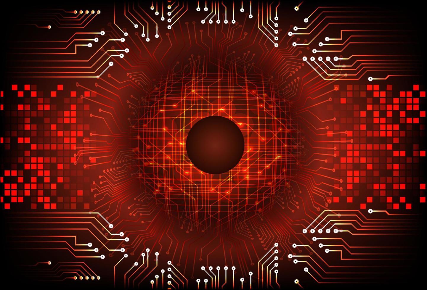 Modern  Cybersecurity Eye on Technology Background vector