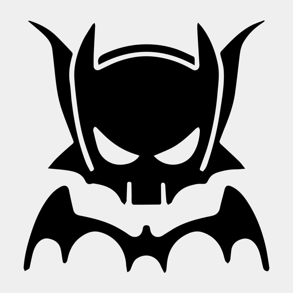 black and white bat logo design vector