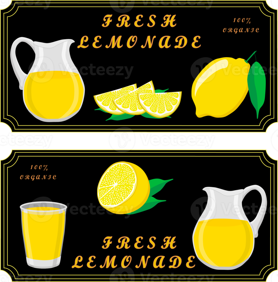 Various sweet tasty natural lemonade png