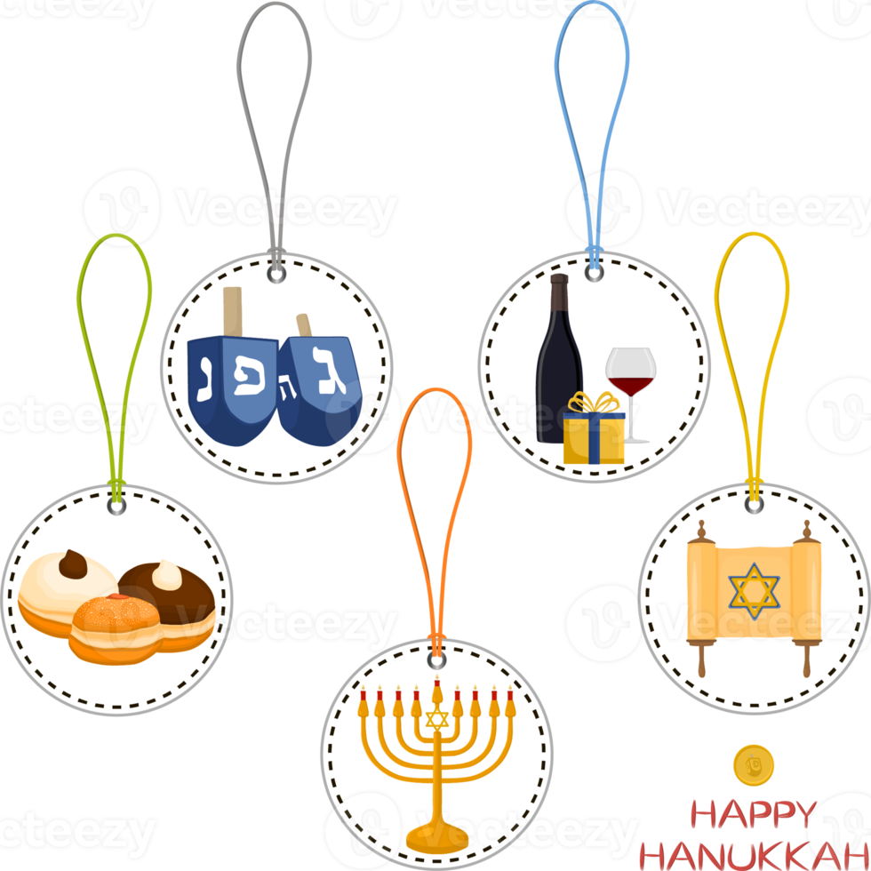 Collection accessory for celebration holiday Hanukkah png
