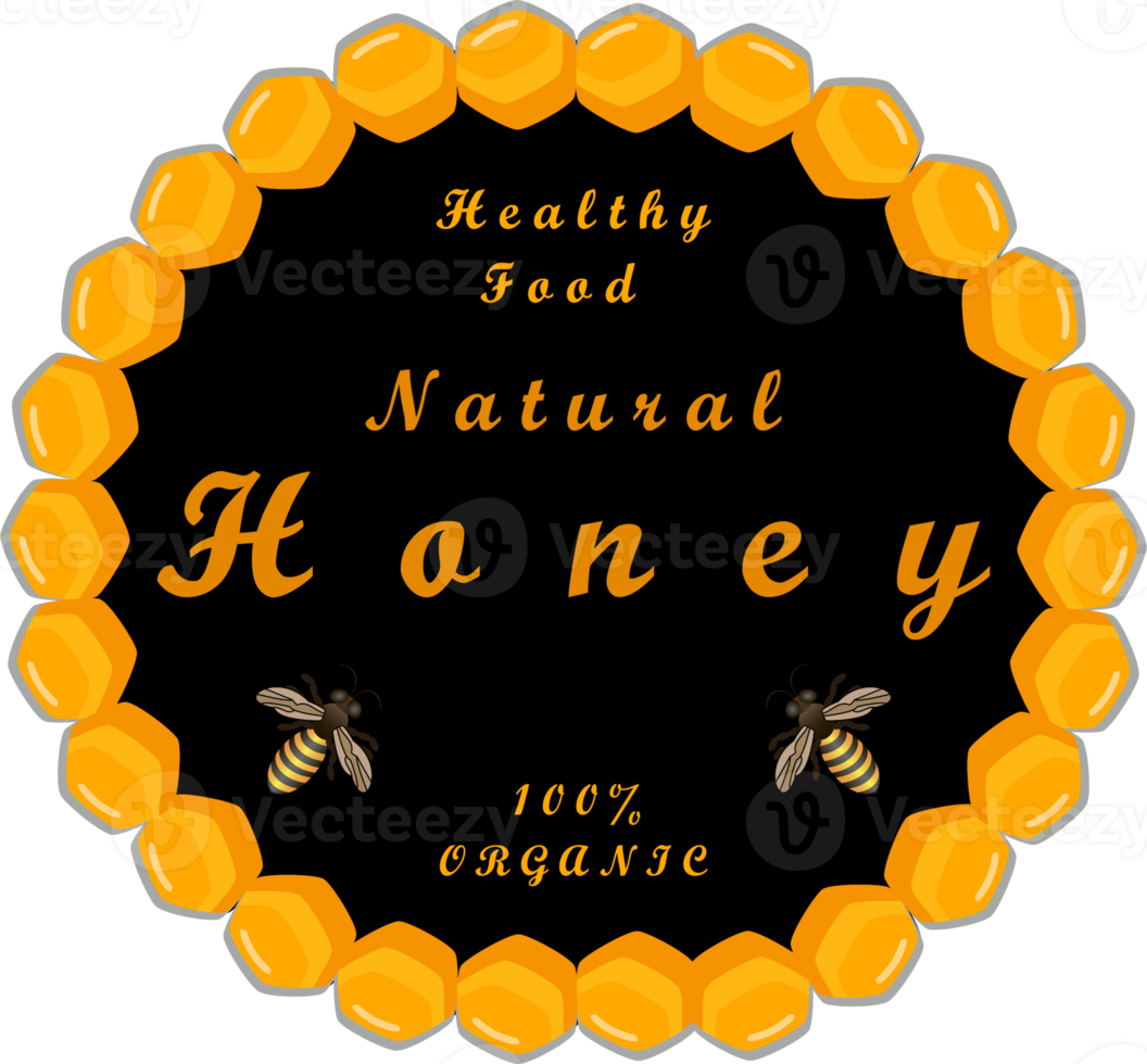 Various sweet tasty natural honey from honeycomb png